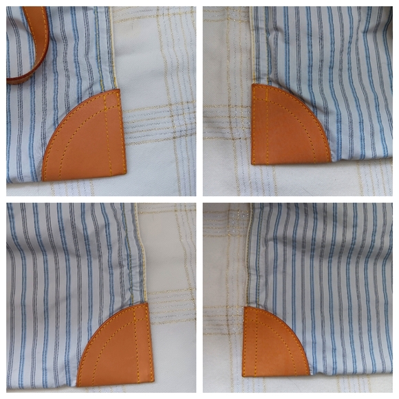 RARE 🔥 Louis Vuitton LIMITED EDITION White/ Blue Striped Tanger Tote bag - Picture 8 of 16
